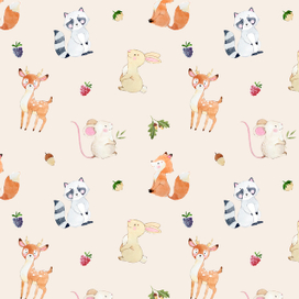 Forest animals pattern