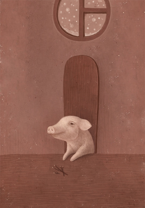 Поросёнок и снег