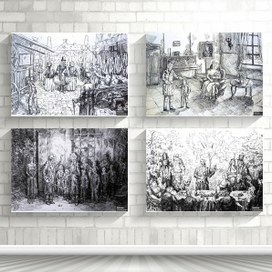 Серия иллюстраций к книге Чарльза Диккенса "Жизнь и приключения Николаса Никльби"