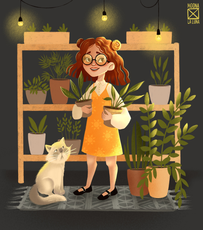 Девочка с котом