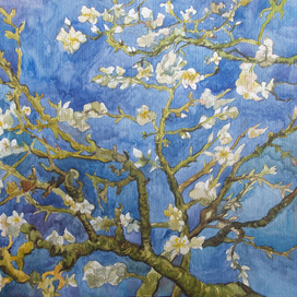 Копия картины Ван Гога "Цветущие ветви миндаля"