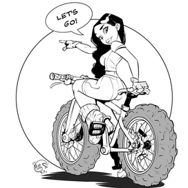 Девушка с велосипедом