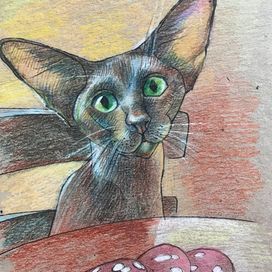 Три кусочека колбаски…