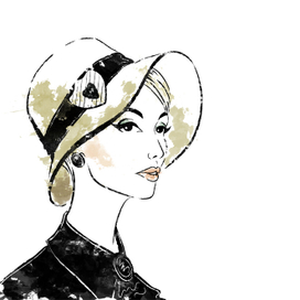 Двушка в шляпке ( fashion  glamor illustration girl woman люди человек женщина фэшн иллюстрация девушка гламур )
