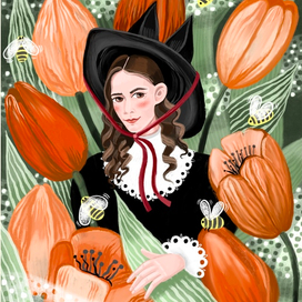 Девушка в тюльпанах/Girl in tulip