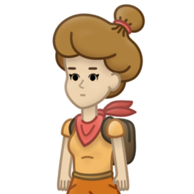 девушка с рюкзаком