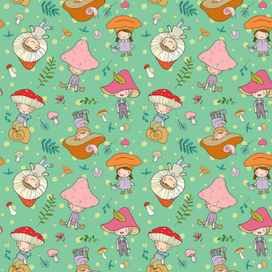 Узор с грибочками