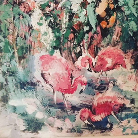 Розовые фламинго