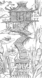 фон,,хижина,,