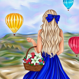 Девушка с цветами