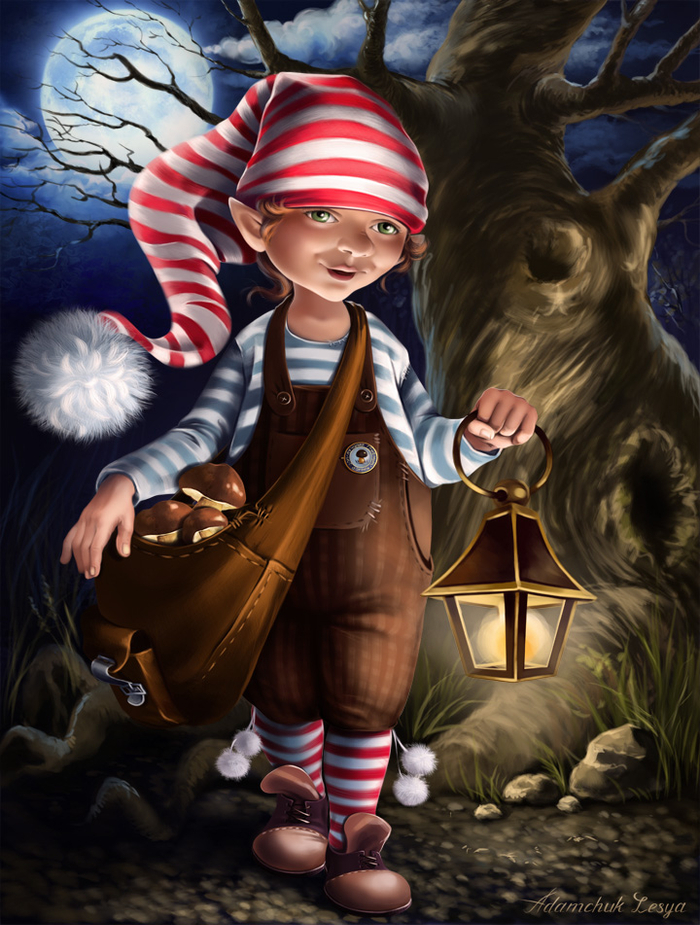 Гномик -грибник