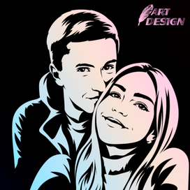 Векторный эскиз портрет для флип флопа