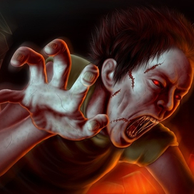 Зомби. Арт с использованием референсов.