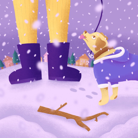 Иллюстрация «Зимняя прогулка»