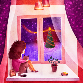 Новогодняя открытка. 