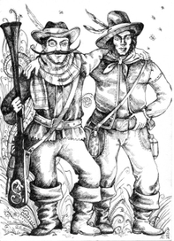 Охотники. (Красная шапочка)