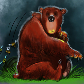 пчёлы и медведь