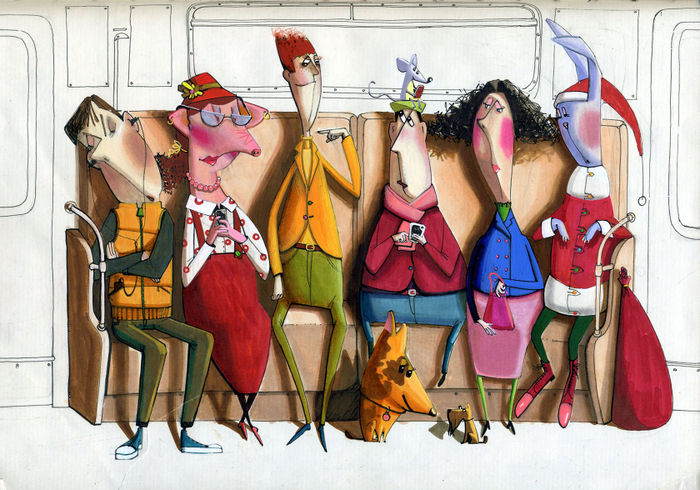 КриблиКраблиБум. В метро