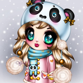 Chibi with Panda-hat