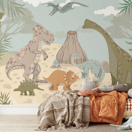 Динозаврики для обоев в детскую комнату