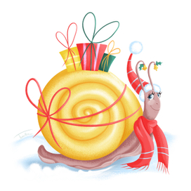 Новогодняя улитка