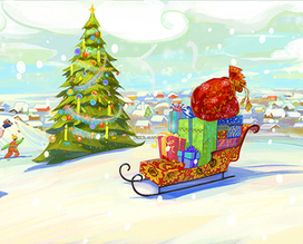 Новогодняя картинка для Риа банка