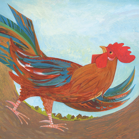 Петух из сказки В.Г. Сутеева "Кто сказал "Мяу"?
