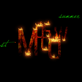 шрифтовая композиция Горящая москва