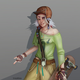 Concept Art | Skateboarder Girl