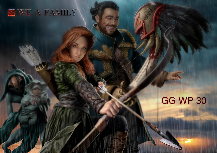 Подарочный рисунок в стиле Дота