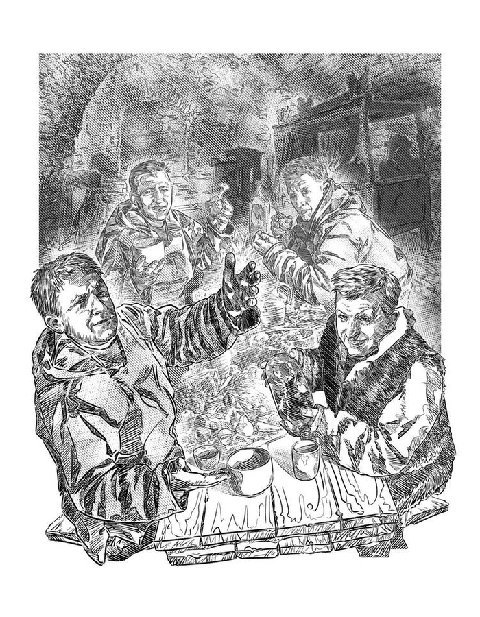 ВЕРХОВНЫЙ ЖРЕЦ АЙРИГАЛЯ, ИЛЛ.№04 - Застолье в "тёплой" компашке...