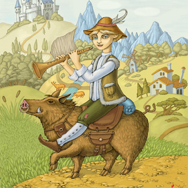 Мальчик и кабан