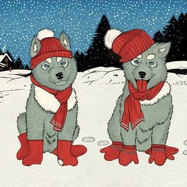 Новогодняя открытка. 