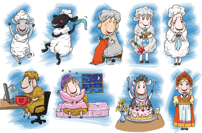 Набор овец на все случаи жизни.