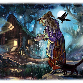 "Ведьма" иллюстрация к сказке
