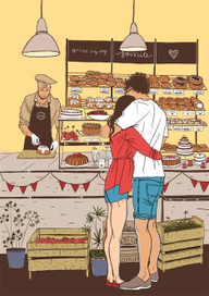 Открытка для сети пекарен-кондитерских Буше.