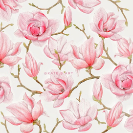 Фрагмент цветочного паттерна