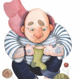 Вован вяжет тёплые носки