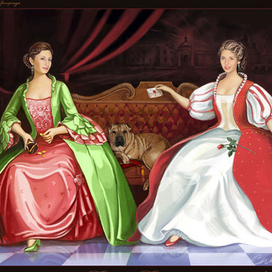 портрет сестер