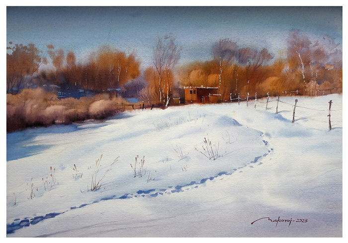 ,,Тропинка в рыжую...зиму,,