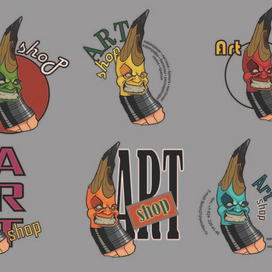 Наклейка магазина "Artshop"