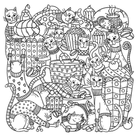 Раскраска "Коты"