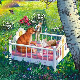 Ребенок в кроватке