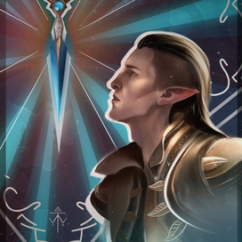 Фанарт dragon age. Портрет Соласа