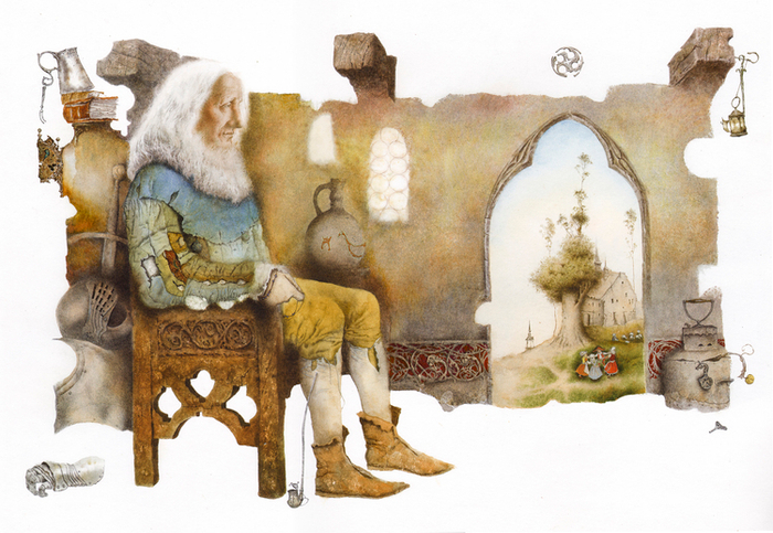 9/ illustration by Oscar Wilde "Selfish Giant",