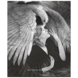 Портрет с тотемом орла на заказ 