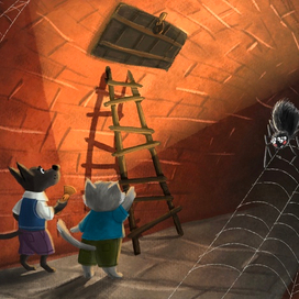 Иллюстрация к книге «Удивительные приключения в городе кошек» Н.Винярская