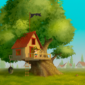 домик на дереве