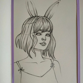 Новая работа в новом скетчбуке🖤