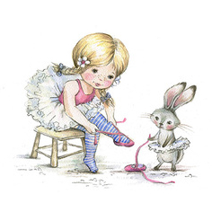 Балерина. Набор детской посуды.